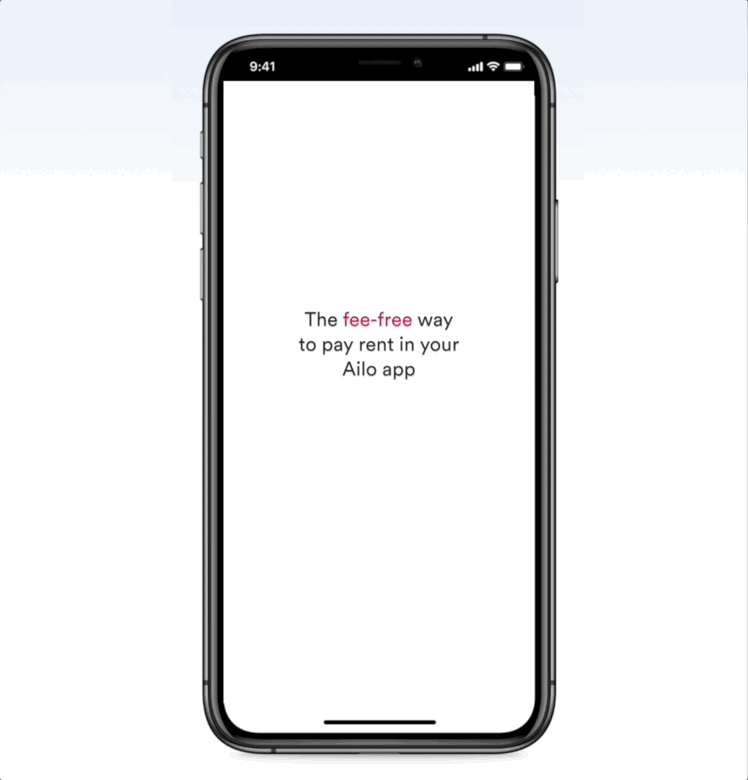 GIF - Fee-free way to pay rent in the Ailo app.gif